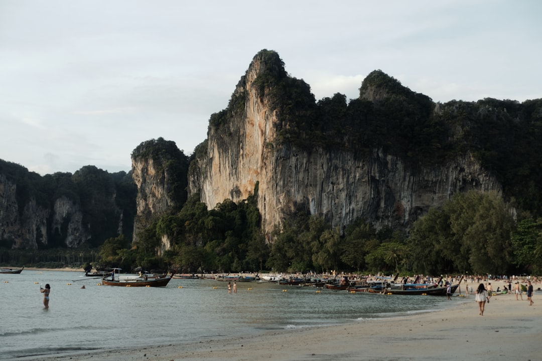 Traditional longtail boat in tropical Thailand waters
